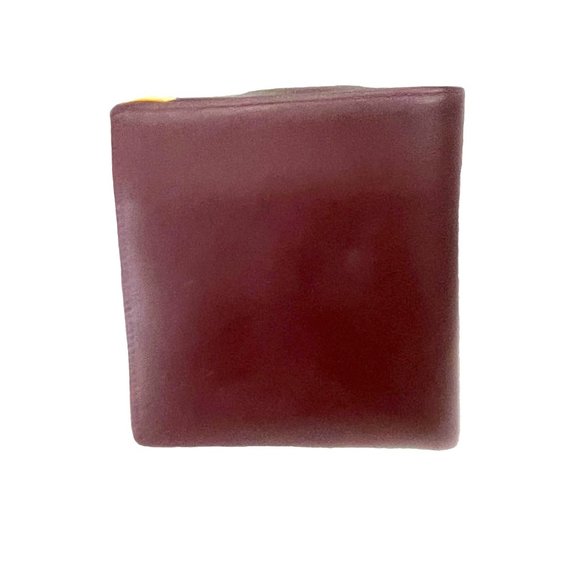 CARTIER: Burgundy, Leather Double C Logo Wallet Unisex #1311 - Picture 2 of 8